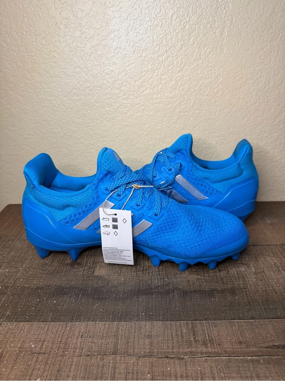 Adidas UltraBoost Cleats “Solar Blue” - Size 10.5 Men.